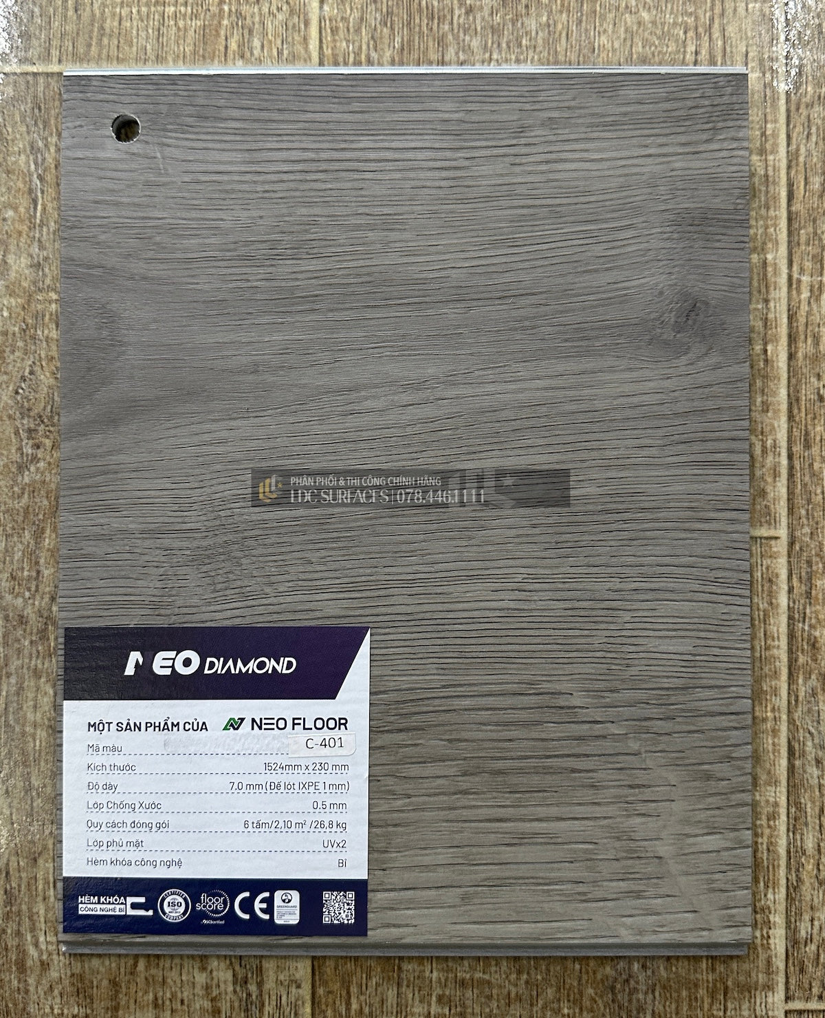 sàn nhựa đá công nghệ spc hèm khoá Neo floor Diamond