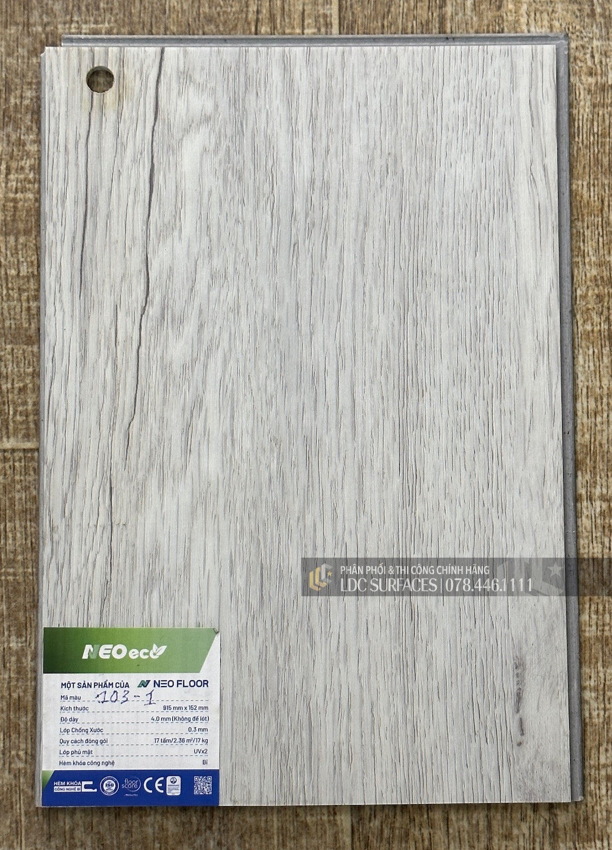 Sàn nhựa đá công nghệ SPC hèm khóa Neo Floor Eco 103-1/P0009