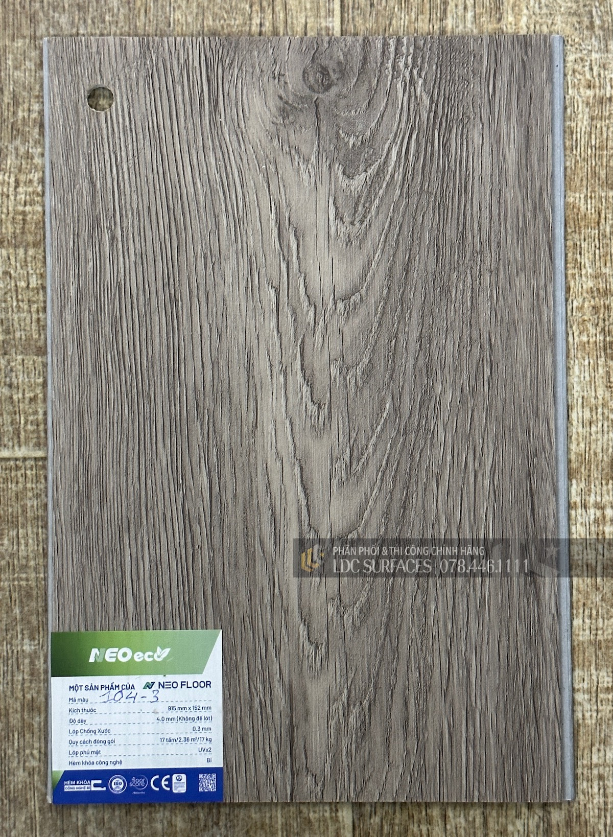 Sàn nhựa đá công nghệ Spc hèm khoá Neo Floor Eco cao cấp chống nước 100%