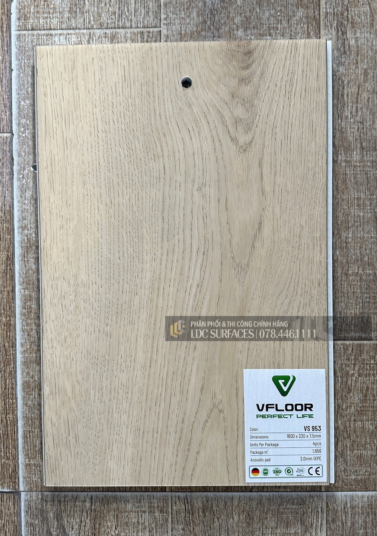Sàn nhựa Spc hèm khoá Vfloor Special 9.5mm VS953