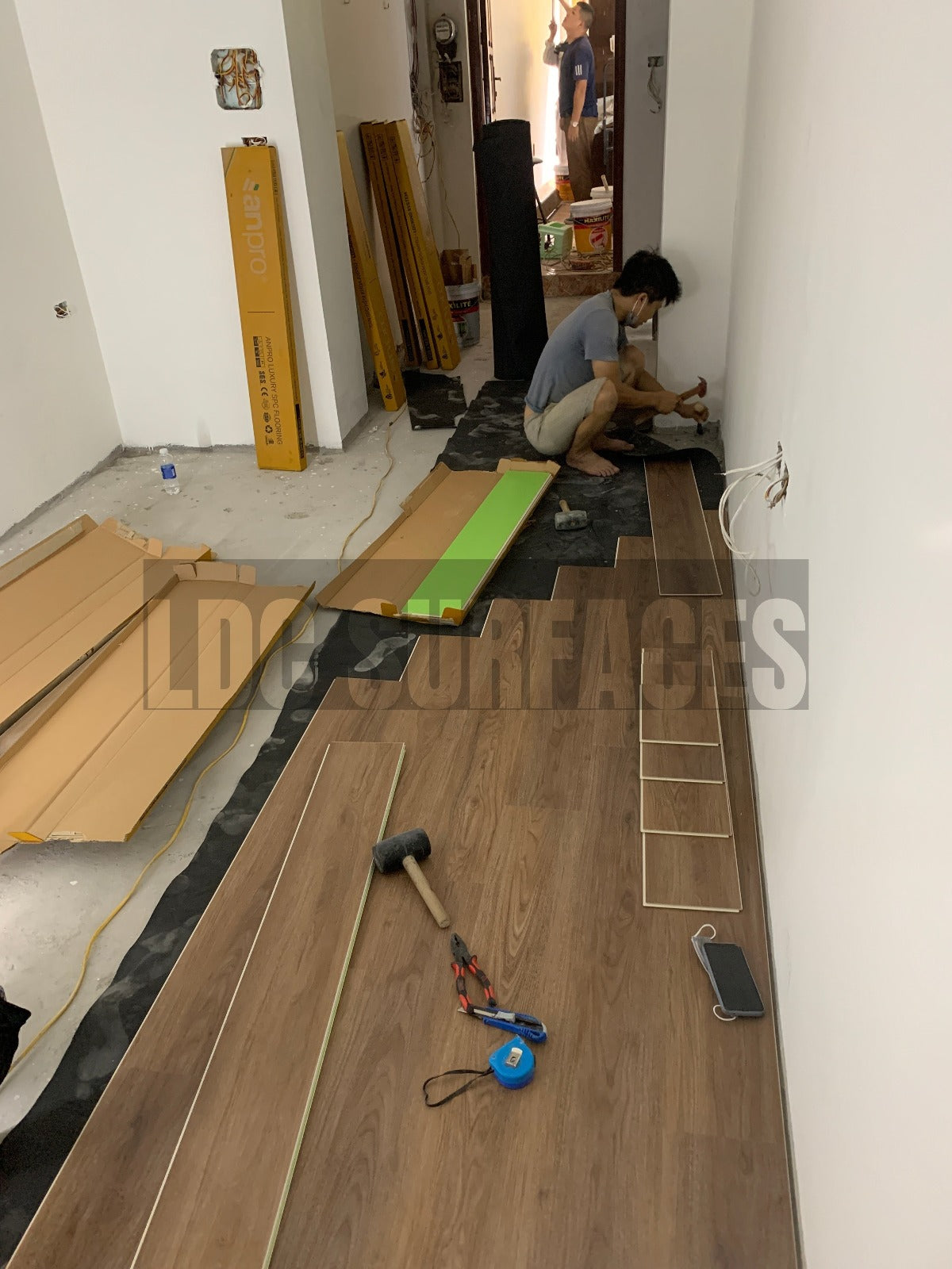 Sàn nhựa đá công nghệ SPC hèm khóa Anpro SA15