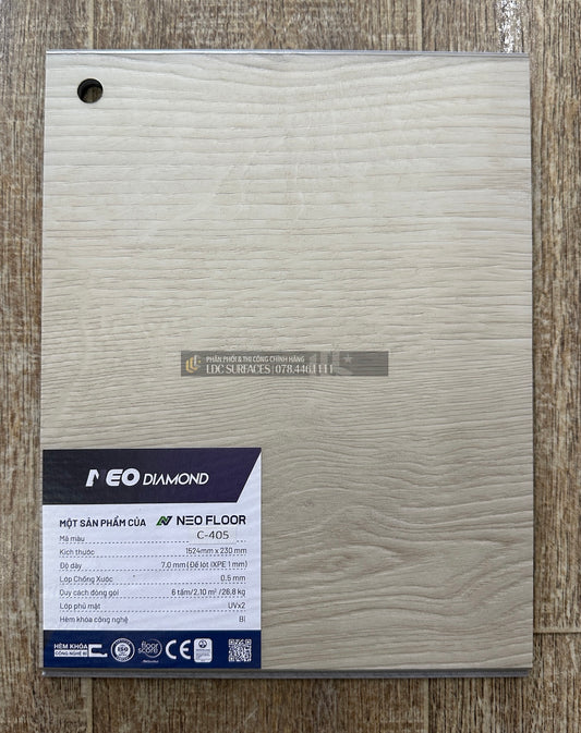 Sàn nhựa đá công nghệ SPC hèm khóa Neo Floor Multilayer EIR 7mm C-405