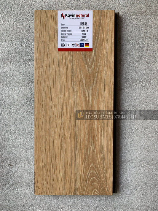 Sàn gỗ công nghiệp cốt lõi đen Đức Kavin Natural D2833