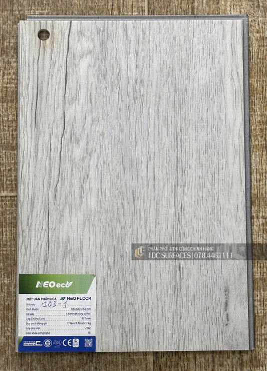 Sàn nhựa đá công nghệ SPC hèm khóa Neo Floor Eco 103-1/P0009