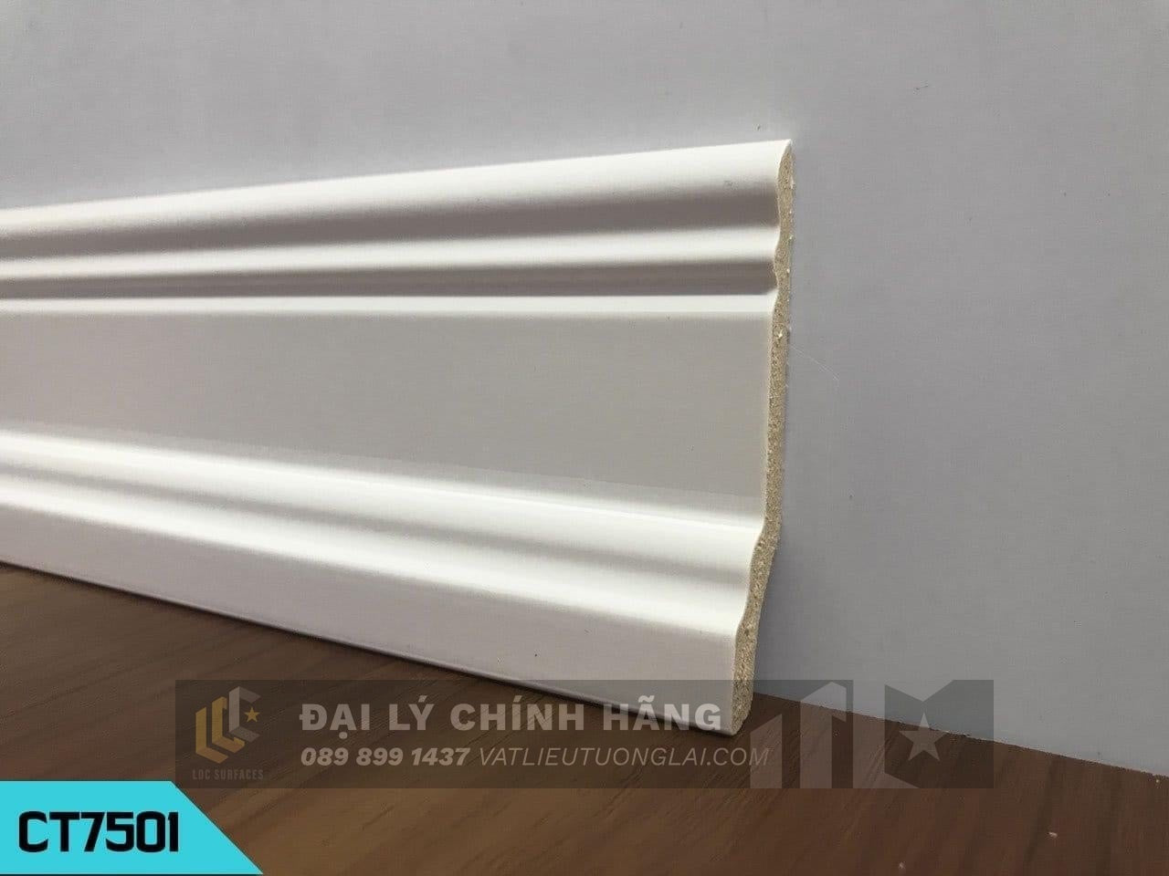 Phào chân tường nhựa PVC cm