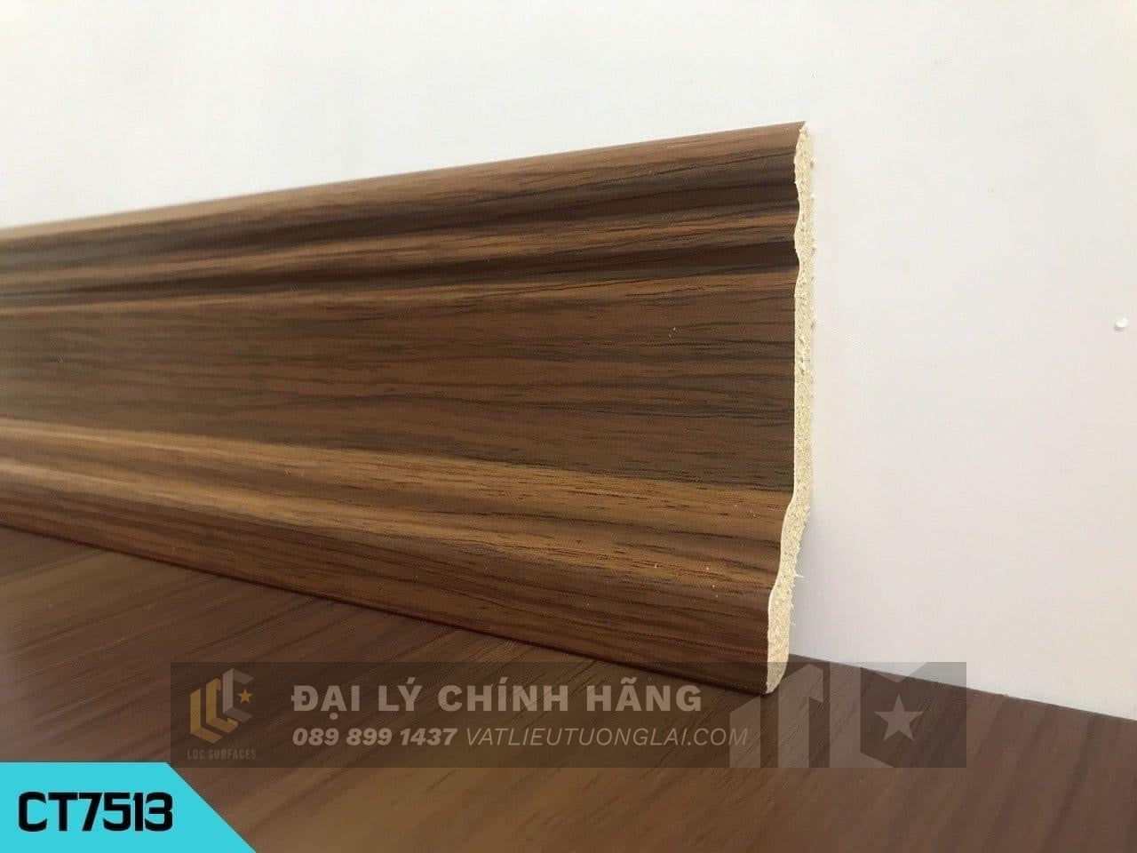 Phào chân tường nhựa PVC cm