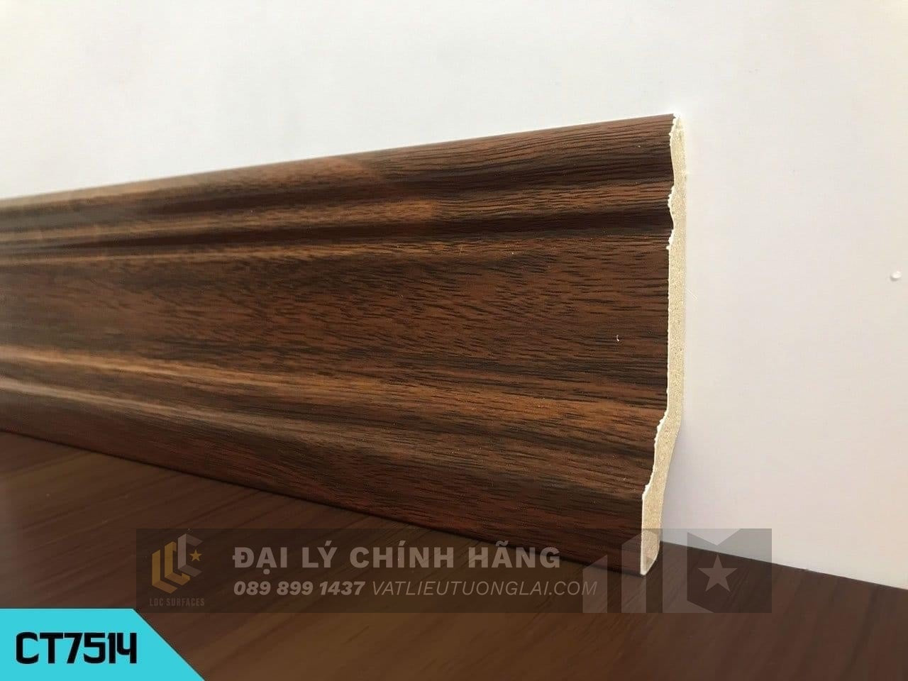 Phào chân tường nhựa PVC cm