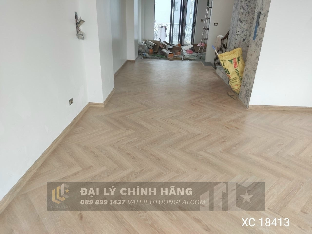 Sàn gỗ công nghiệp cốt lõi xanh Povar mm lát xương cá XC