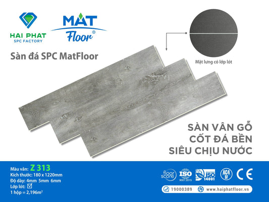 Sàn nhựa đá công nghệ SPC hèm khóa MatFloor Z313