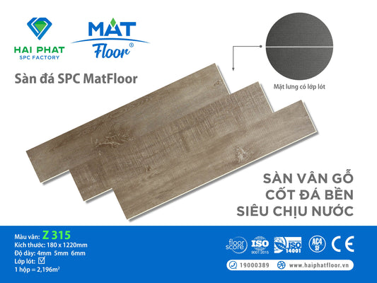 Sàn nhựa đá công nghệ SPC hèm khóa MatFloor Z315