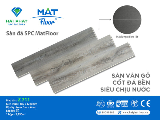 Sàn nhựa đá công nghệ SPC hèm khóa MatFloor Z711