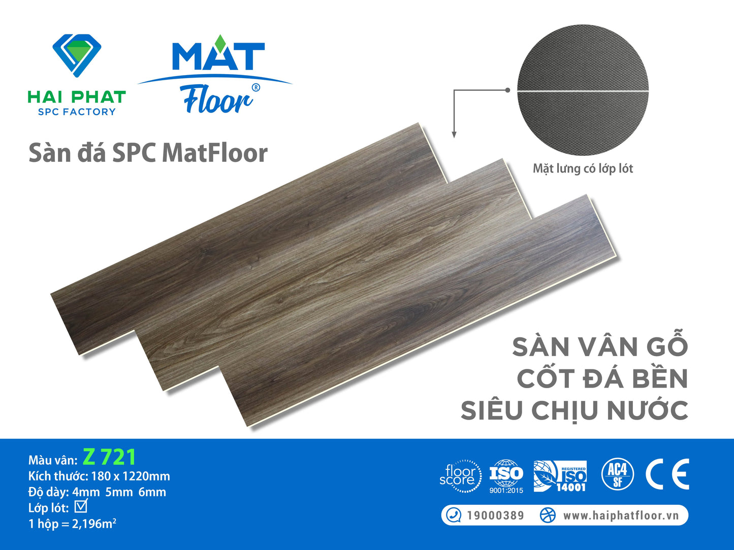 Sàn nhựa đá công nghệ SPC hèm khóa MatFloor Z721