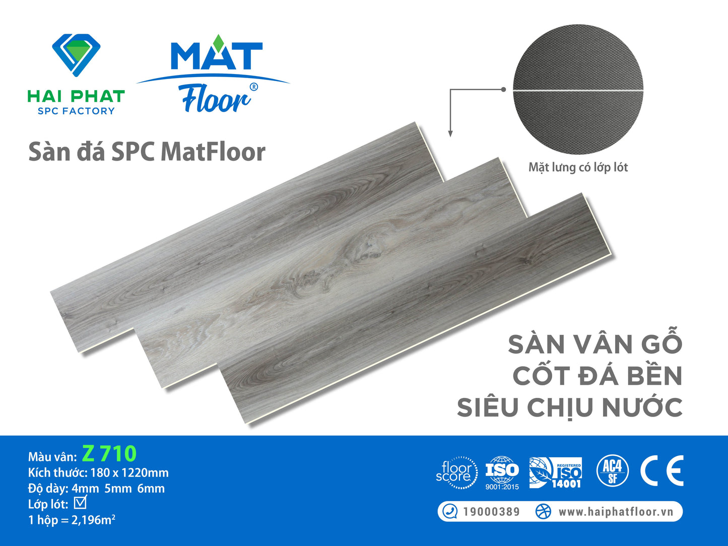 Sàn nhựa đá công nghệ SPC hèm khóa MatFloor Z710