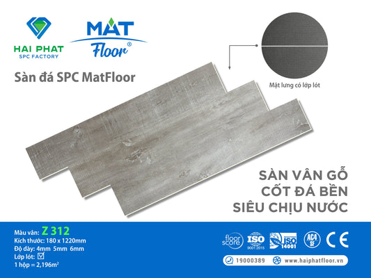 Sàn nhựa đá công nghệ SPC hèm khóa MatFloor Z312