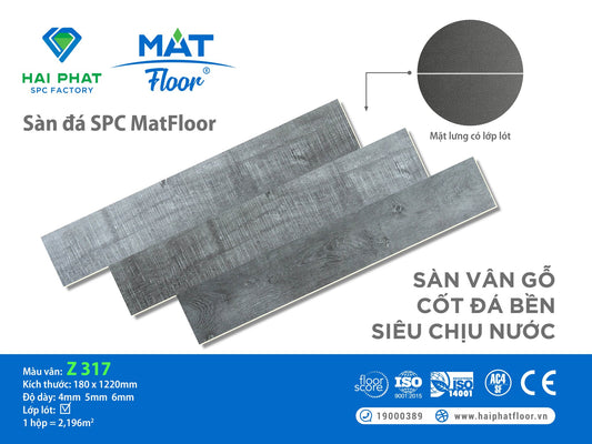Sàn nhựa đá công nghệ SPC hèm khóa MatFloor Z317
