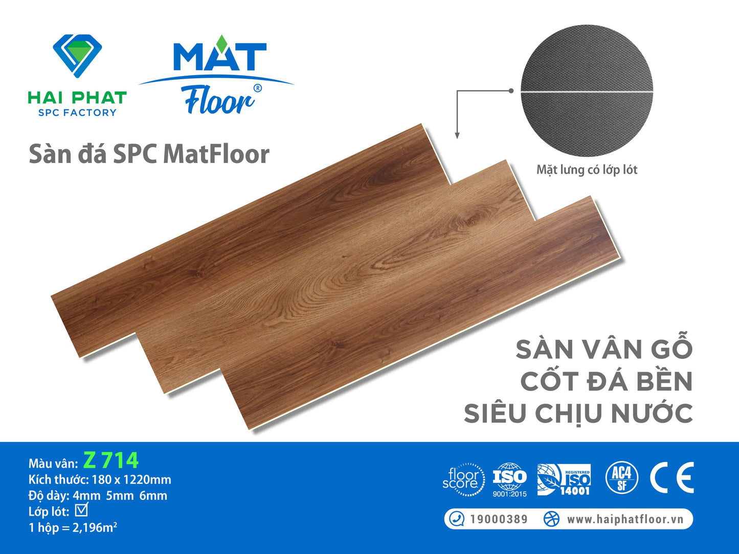 Sàn nhựa đá công nghệ SPC hèm khóa MatFloor Z714