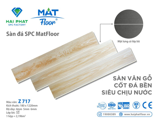 Sàn nhựa đá công nghệ SPC hèm khóa MatFloor Z717