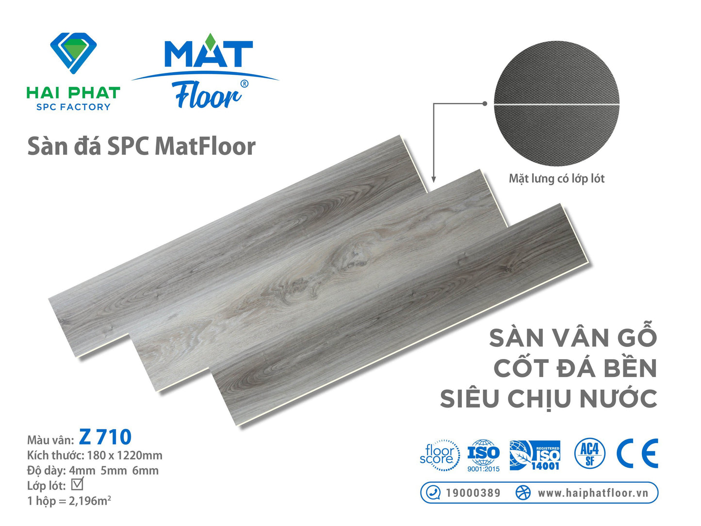 Sàn nhựa đá công nghệ SPC hèm khóa MatFloor Z710