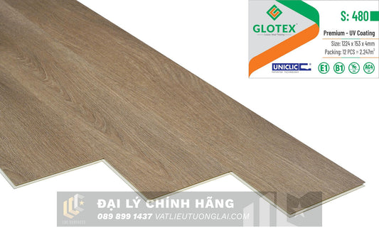 Sàn nhựa đá công nghệ SPC hèm khóa Glotex mm