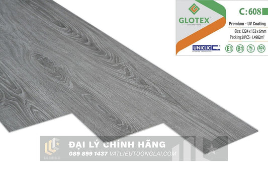 Sàn nhựa đá công nghệ SPC hèm khóa Glotex mm