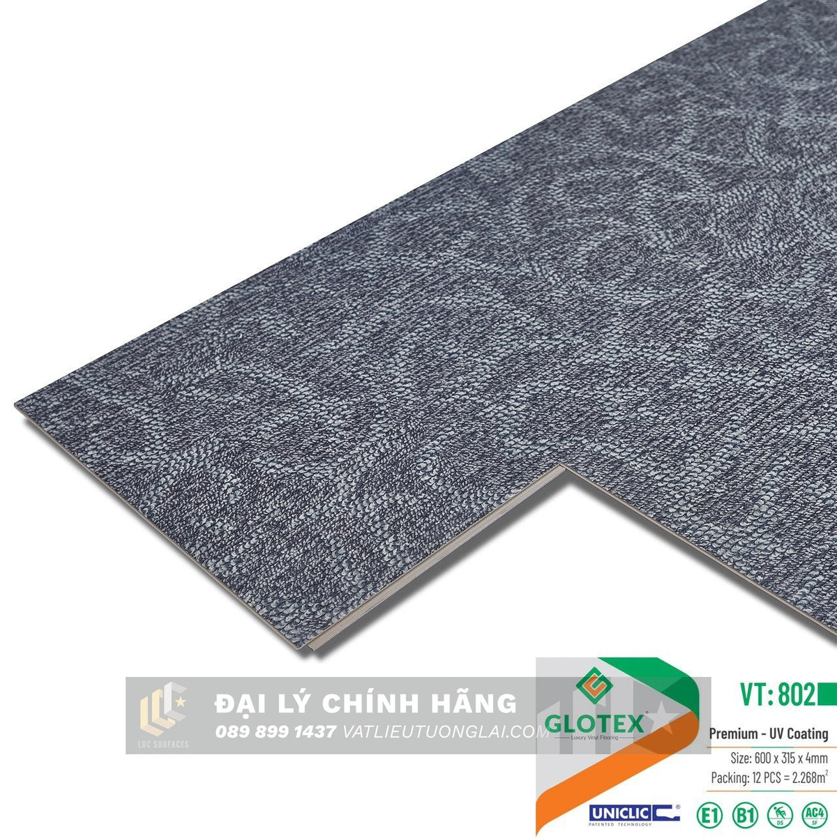 Sàn nhựa đá công nghệ SPC hèm khoá Glotex