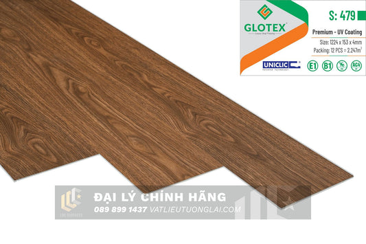 Sàn nhựa đá công nghệ SPC hèm khóa Glotex mm