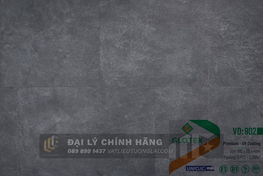 Sàn nhựa đá công nghệ SPC hèm khóa Glotex mm Vân Đá, Thảm VD