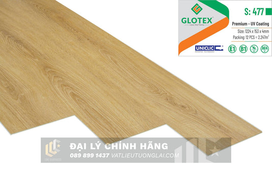 Sàn nhựa đá công nghệ SPC hèm khóa Glotex mm