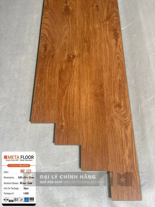 Sàn gỗ công nghiệp cốt lõi xanh Malaysia Meta Floor mm MF
