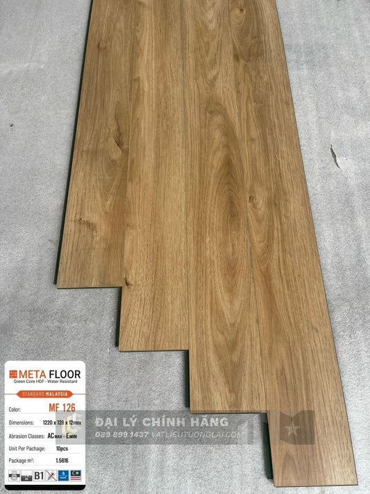Sàn gỗ công nghiệp cốt lõi xanh Malaysia Meta Floor mm MF